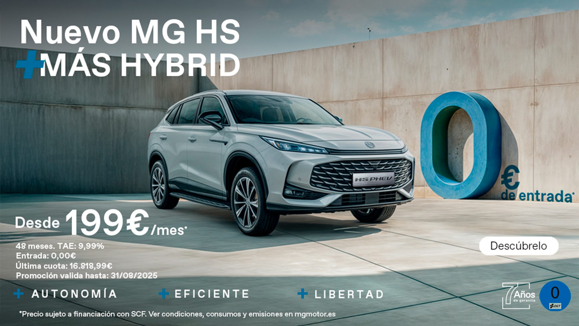 MG HS PHEV desde 199€/mes