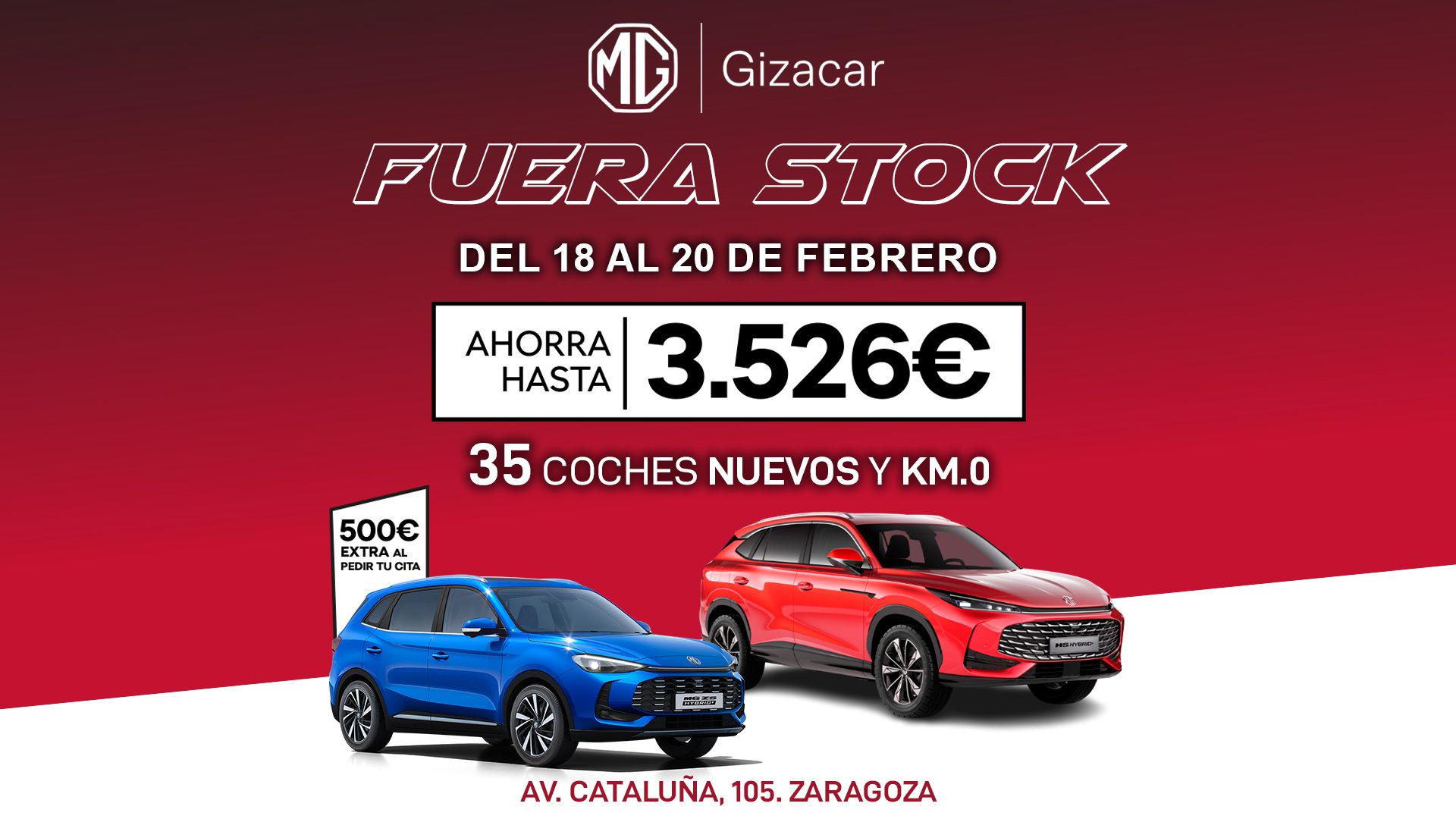 Fuera Stock en MG Gizacar Zaragoza