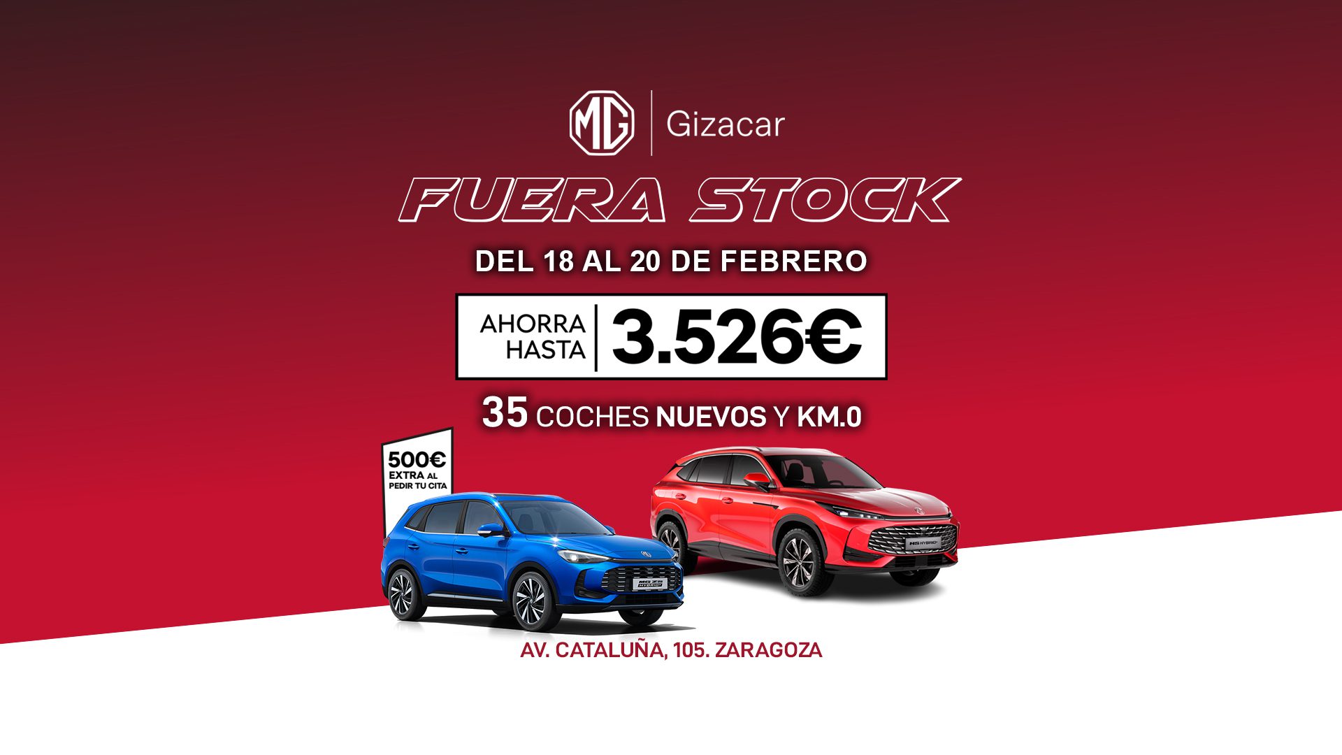 Fuera Stock en MG Gizacar Zaragoza