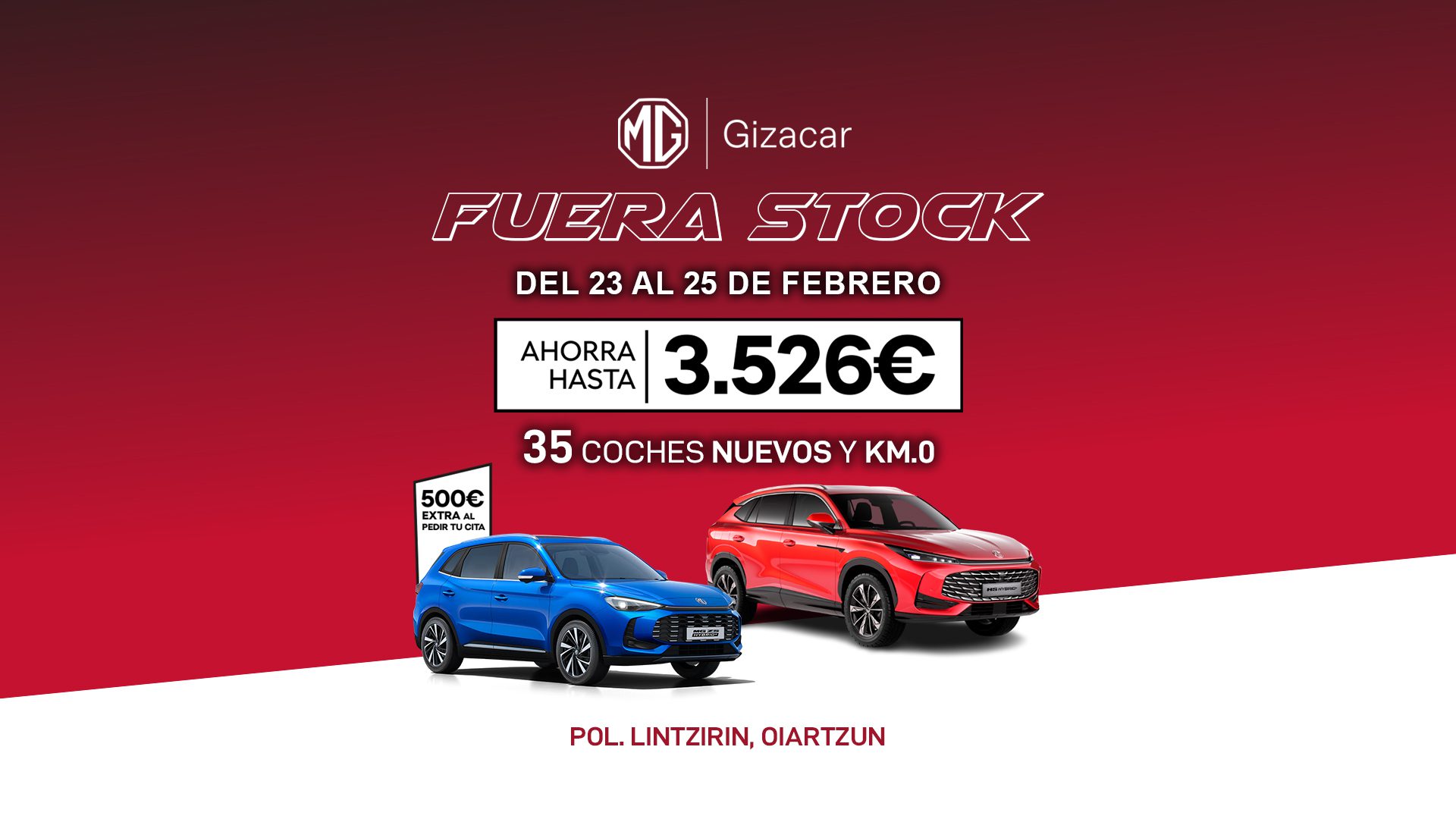 Fuera Stock en MG Gizacar Gipuzkoa